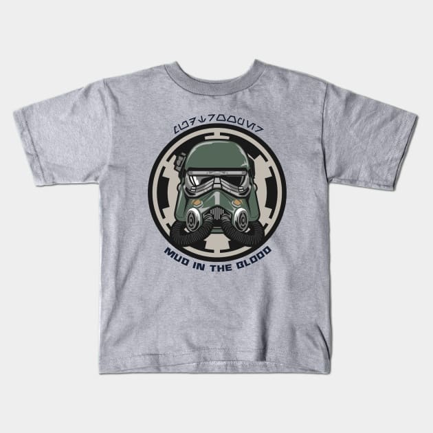 Mudtrooper - 'Mud in the Blood' Kids T-Shirt by ImperialTraderCo
